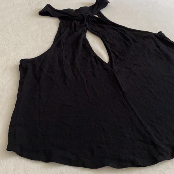 Free People | Twist & Shout Keyhole Buckle Halter Tank Top Black OB524991 (XS) - Picture 4 of 16